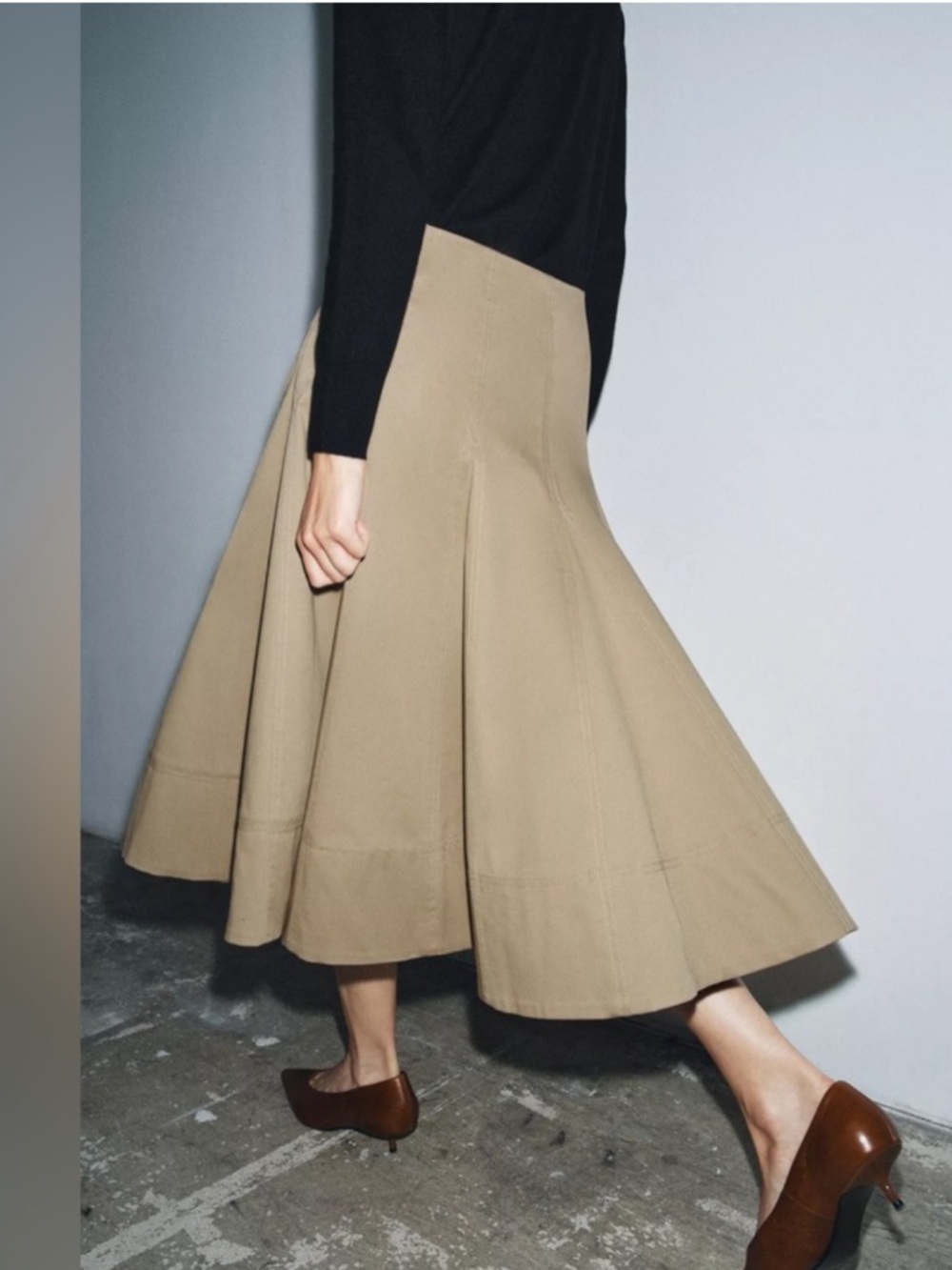 ZARA TRENCH MIDI SKIRT ZW COLLECTION